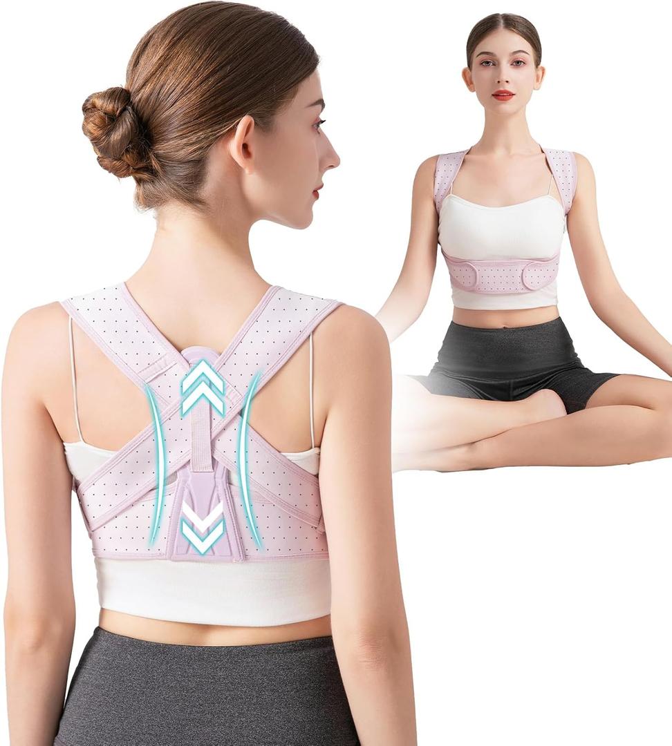 Posture Corrector For Women, Adjustable Back Brace For Posture, Back Posture Corrector Providing Pain Relief From Lumbar, Neck, Shoulder, And Clavicle, Back (L/XL Upper Waist 35-45 Inch)