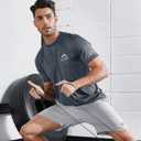 NORTHYARD Men's UPF 50+ Sun Protection Shirts Swim SPF UV Quick Dry Short Sleeve T-Shirts for Athletic Fishing Rash Guard (Gray, XL)