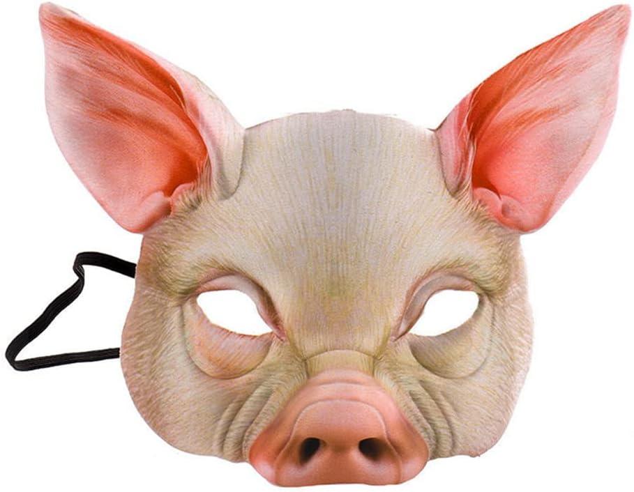 NewL Halloween 3D Animal Half Face Mask Masquerade Party Cosplay Costume for Women and Men
