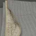 5x7 Area Rugs Beige Low Pile Indoor Washable Trendy Faded Style Rugs for Bedroom Living Room Dining Room Foldable Non-Slip Thin Print Home Office Mat