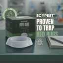 Bed Bug Interceptors 4 Pack | Bed Bug Blocker (Pro) Interceptor Traps (White) | Insect Trap, Monitor, and Detector for Bed Legs