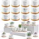 Fumete 36 Set Religious Gift Bulk Bible Verse Succulent Pots, Mixed Style, 8 x 5.5 cm / 3.15 x 2.17 inches