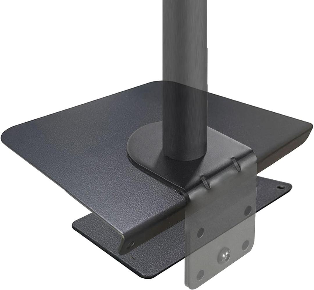 Steel Monitor Mount Reinforcement PlateMonitor Arm Reinforcement Plate for Fragile Tabletop, Monitor Mount Reinforcement Plate Fits Most Monitor Stand C Clamp Installation (Black-2)