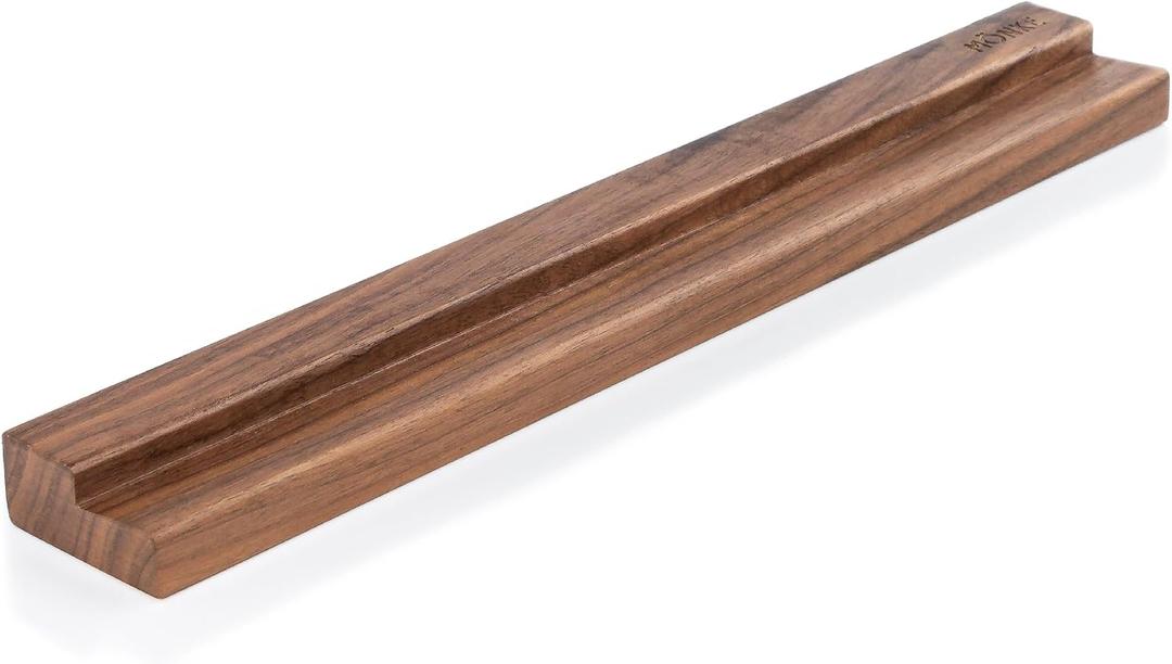 Vinyl Record Shelf - A Display Ledge Made of Solid Walnut - A Wall Mount for Your Favorite or Now-Playing Records -This Vinyl Record Holder Fits All Records (Walnut)