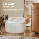 Gardner Pet Cat Fountain 1 Gallon, Vortex Dog Water Fountain, Ultra Quiet Automatic Cat Fountain with Filter, Transparent Tank, Splash-Proof, Easy to Clean,Without Adapter (White)