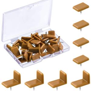 Maitys Plastic Drawer Glides and Slides Drawer Stoppers for Dresser Tack for Repairing Dressers, Square and L Shape(60 Pieces)