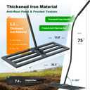 Lawn Leveling Rake 31.5"x11.8", Heavy Duty Ground Leveler with Ergonomic Back-Saving Handle, Turf-Safe Closed Base for Dirt, Sand & Topsoil Dressing, Ideal for Yard Renovation
