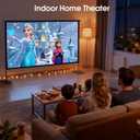 Projector Screen with Stand, 120 Inch Indoor Outdoor Portable Projection kit All-Metal Frame Wrinkle-Free 16:9 4K HD Front/Rear Movie Screen with Carry Bag for Home Theater Backyard Movie Night