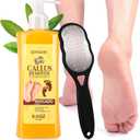 2 x Foot Callus Remover Gel Kit Foot Files Set Heell Exfoliator | Dead Skin Remover Pedicure Foot Spa Products Home Pedicure Foot Spa Supplies for Rough, Dry, Cracked Skin