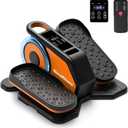 Under Desk Elliptical Machine, Quiet & Portable Electric Machine Seated Pedal Exerciser with Remote Control, Low-Impact Electric Leg Workout Machine with 12 Level Speeds Adjustable for Home Office