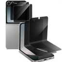 [2+2 Pack Privacy Screen Protector for Samsung Galaxy Z Flip 6, 2X Inner Soft Black TPU Foldable Film, 2X Tempered Glass Privacy Front, Anti-Spy, Anti-Scratch