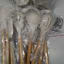 Umite Chef Kitchen Cooking Utensils Set, 33 pcs Non-Stick Silicone Cooking Kitchen Utensils Spatula Set with Holder, Wooden Handle Silicone Kitchen Gadgets Utensil Set (Khaki)