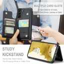 Vinich for Samsung Galaxy S22 Wallet Case with Card Holder, RFID Blocking Credit Slots Kickstand Shockproof Phone Cover Fit for Galaxy S22 6.1" Black