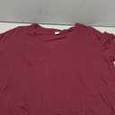 ORANDESIGNE Women’s Oversized Graphic Print Short Sleeve Tunic Tops Crew Neck Casual Drop Shoulder T Shirts Red XL