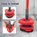 2 x 2 Pack Spin Mop Brush for O-Cedar RinseClean 2 Tank System, Mop Attachments Scrub Replacement Heads, Microfiber Triangle Hard Bristle Cleaning Brush Floor Scrubber for Bathroom Kitchen Wall