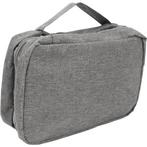Hanging Travel Toiletry Bag, External Folding Hook, Large Capacity, Multiple Zipper Pockets, Travel Toiletry Bag, Lightweight PU Waterproof Coating for Hotel (Grey)