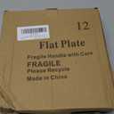 Berglander White Plastic Plates Set of 12 Pieces 10", Reusable and Unbreakable Flat Dinner Plates, Salad Plates, Pasta Bowls, Dishes Set Easy to Carry for Home, Garden, Picnic, Camping, Outdoor