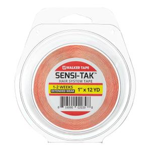 Walker Tape Sensi-Tak Secure Hairpiece Roll 1" x 12 Yards, Extended Wear Wig Tape Double Sided Ultra Hold for Poly Systems, Clear Lace Wig Adhesive for Lace Front Wigs Human Hair and Toupee Adhesives
