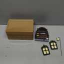 Miniature Fairy Garden Accessories Fairy Door and Windows for Trees, Glow in The Dark Yard Sculpture Lawn Ornament Mini Garden Art Outdoor Decor Accessories with Lantern