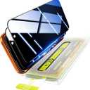 WSKEN for iPhone Air Privacy Screen Protector - [25 Anti-Spy] [Auto-Dust Removal] [Top 9H+ Tempered Glass] 12FT Shatterproof Military Grade Flim Easy Install Case Friendly 6.5 inch(2025), 2 Pack