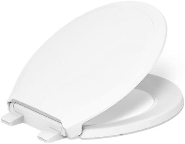 KOHLER 78059-RL-0 Rutledge Nightlight ReadyLatch Slow Close Toilet Seat, Round-Front, Quiet-Close Lid and Seat, Grip-Tight Bumpers, White