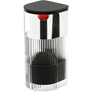 Makeup Brush Holder Organizer, 360 Rotating Makeup Brush Holder, Dustproof Waterproof Material & with 3 Compartments for Organized Storage, Dressing Tables Clear Storage Skincare Cosmetic (White)