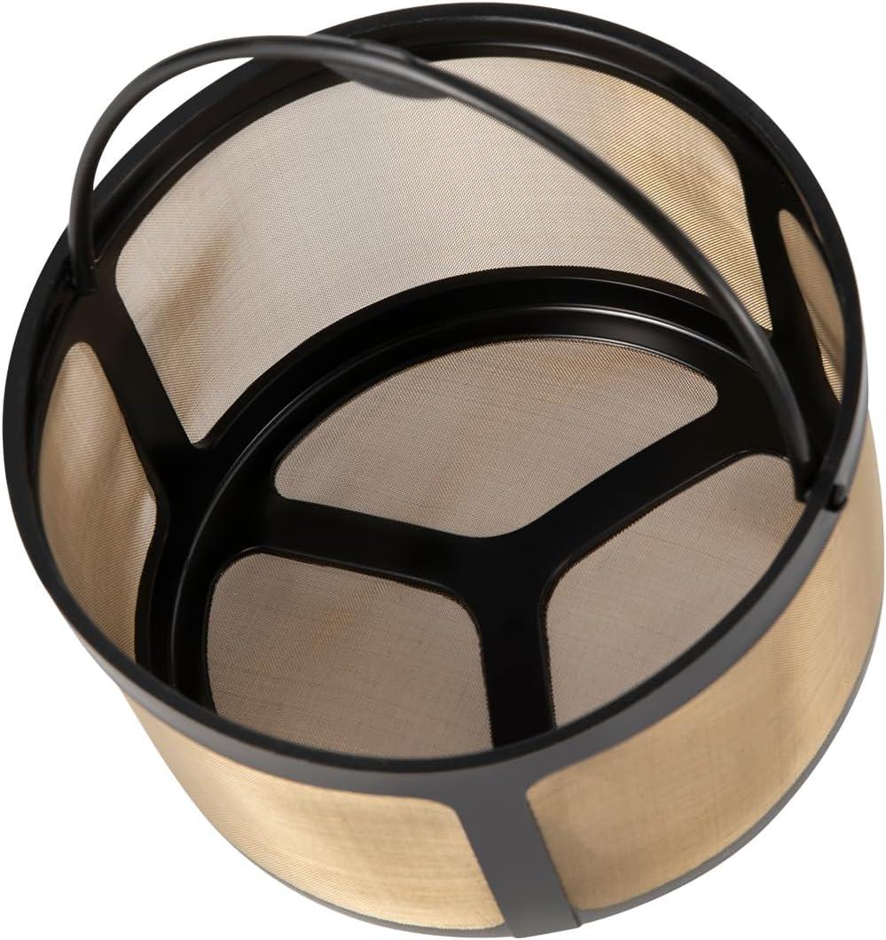 TURLEE Reusable Coffee Filter for KDuo Hot & Iced(Gen 2) KDuo Essentials and Brewers 812 Cup Coffee Makers Gold Mesh Coffee Filter Basket