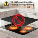 YUHFERA Stove Top Cover for Electric Stove - Silicone Stove Mat for Glass Top, Glass Cooktop Protector, XL Dish Drying Mats For Kitchen,Oven Covers for Electric Stove (Black,28 x 20)