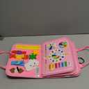 Esjay Toddler Busy Board Montessori Toys for Girls, Sensory Book Educational Activities for Learning Fine Motor Skills, Birthday Gifts for Girls Toddlers, Travel Toys for Airplane Car, Fairy Horse