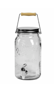 DrinkwareMason Craft and More Glass Drink Dispenser with Lid - Clear