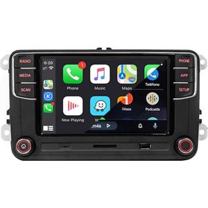 SCUMAXCON 6.5" Car Stereo RCD360 PROII RCD330 Carplay Android Auto Bluetooth USB SD RVC FM for VW Golf MK5 MK6 Passat Jetta CC EOS (Backup Camera Actived)