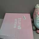 jessie Roller Skates for Girl and Women, PU Leather Fantastic Flash Wheel Kid Roller Skates Girls Ages 8-12 Beginner for Indoor Outdoor (34-Youth 3.5)