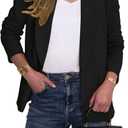 Ahlaray Women's Blazer Business Casual Lapel Collar Long Sleeve Open Front Work Office Suit Jacket Blazer, S-XL (Black, M)