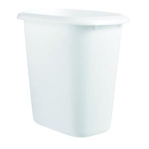 Rubbermaid Vanity Wastebasket, 6 Quart, White FG295300WHTP