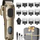 VGRPRO Hair Clippers for Men Professional, Cordless & Corded Barber Clippers for Hair Cutting with Package Case, Electric Grooming Kit for Home & Barber Use, LED Battery Display, Birthday Gift for Men