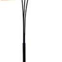 Kenroy Home Leah Modern Arc Floor Lamp, Black, 87.5 Inch Height, 31.5 Inch Width, 31.5 Inch Depth