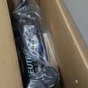 Bike Trainer, Magnetic Bicycle Stationary Stand for Indoor Exercise Riding, 26-29" & 700C Wheels, Quick Release Skewer & Front Wheel Riser Block Included (Black)