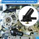 No.LR005765 Engine Coolant Thermostat Housing Assembly for Land Rover Range Rover 2006-2009 for Land Rover Range Rover Sport 2006-2009 for Land Rover LR3 2005-2009