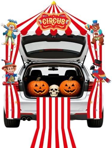  Trunk or Treat Car Decorations Kit for SUV Halloween Circus Carnival Decoration Clown Halloween Decorations for Outdoor Party Supplies Car Archway Garage Decor : Patio, Lawn & Garden