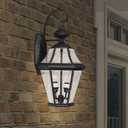 Livex Lighting 2261-02 Outdoor Wall Lantern, Polished Brass, 10.5"W x 20.75"H