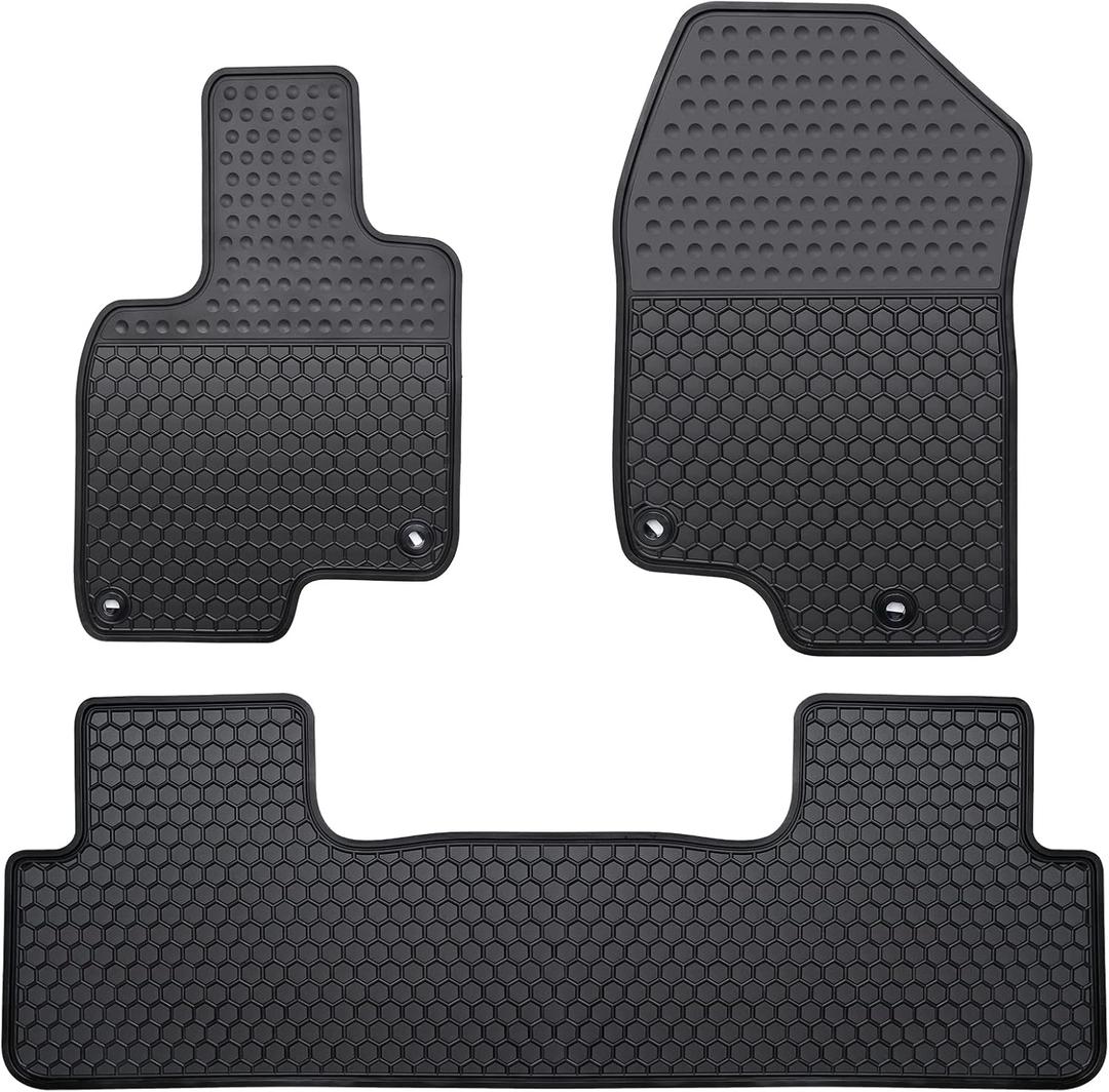 Car Floor Mats Custom Fit for Acura RDX 2019-2025 Black Rubber Auto Liner Mats All Weather Protection Heavy Duty Odorless
