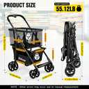 2 Tier Folding Shopping Cart with Removable Mesh Basket, Black
