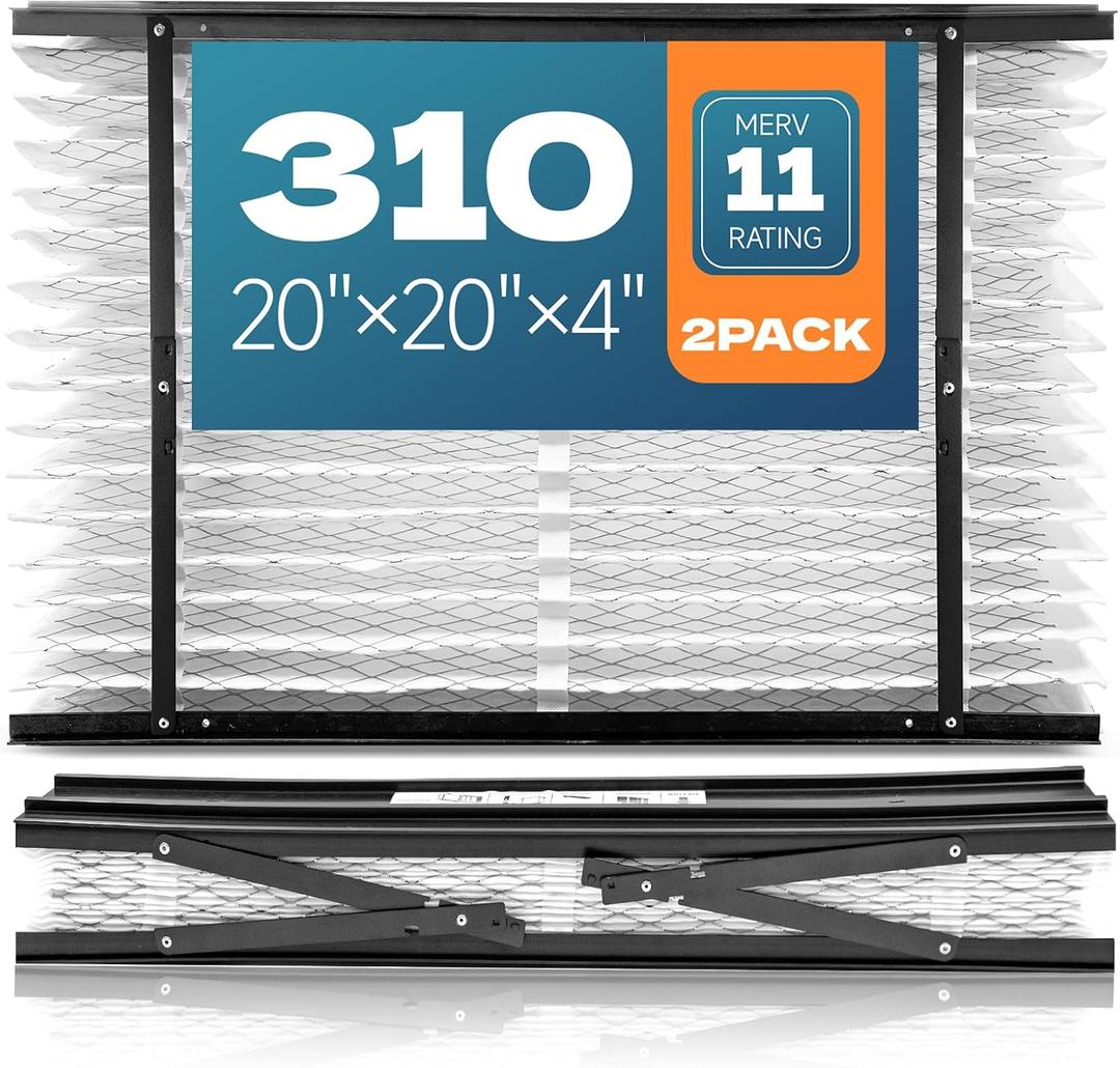 2-Pack 310 Filter Replacement Compatible with AprilAire 310 Whole House Air Purifiers Models 1310, 2310, 3310, or 4300, MERV 11 Furnace Filter Replacement, Size: 20x20x4(Actual Size 20.47'x19.25'x4)