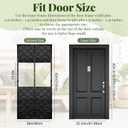 Newwiee 2 Pack Magnetic Thermal Insulated Door Curtain Winter Windproof Doorway Cover Curtain Visible Window Keep Warm Soundproof Blanket(Fits Door Size 32 x 80 Inch,Windows Black)