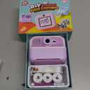 Instant Camera, Front Rear Dual Selfie Kids Camera with 1080P Videos, Holiday Birthday Gifts for Kids Age 3-12, Toddler Portable Travel Print Digital Camera Toy for 4 5 6 7 8 9 Year Boys Girls (Purple)