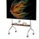 Mobile TV Cart Easel Rolling TV Stand for 32 to 75 Inch LCD LED OLED Flat Panel Screens, Stainless Steel Portable Floor TV Stand with Locking Wheels Hold Up to 110 Lbs Max VESA 600x400mm