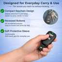 2 Garage Door Opener Remote Compatible with LiftMaster Chamberlain Craftsman Yellow Purple Red Orange Green Learn Button, replacement for 893Max 893LM 891LM 373LM, Anti-Accidental Press With Keychain.