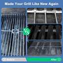 Grill Replacement Parts for Brinkmann Pro Series 8300, Replacement Heat Plate & Grill Grates & Burner and Cross Over Tube, Grill Parts Kit for for Brinkmann 810-8410-S 810-9415-W Parts