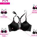Maidenform Women's Racerback Bra with Shaping & Support, One Fab Fit Underwire Bras for Women, Lightly Lined, Front Close (Black) 38C