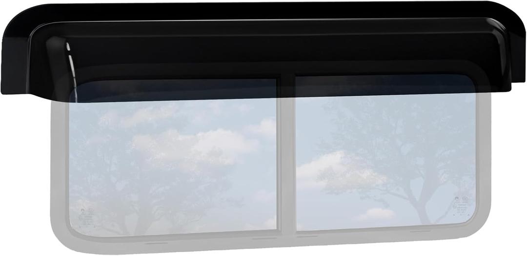 RV Window Rain Deflector Guard&Sun Visor Deflector,RV Window Visor Rain Guard,RV Window Blade Rain Sunroof Deflector Fit 60 inch Wide RV Sliding Window,Deflects Rain&Sun Protection for RV Window